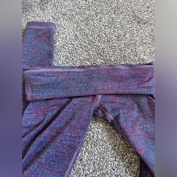 IVIVVA Rhythmic Tight Leggings Electric Tweed Pow Pink Purple Size 12 Girls - Picture 7 of 7